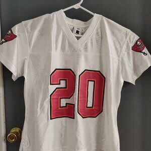 Tampa Bay Buccaneers Women's Large Jersey White #20 Ronde Barber Replica NWT